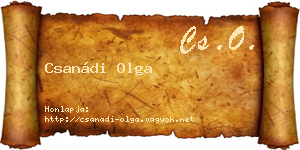Csanádi Olga névjegykártya